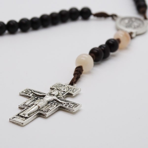 St. Francis Rosary with San Damiano Cross | Franciscan Rosary | Catholic Rosary | The Holy Rosary | San Damiano Rosary | Madie Grace Designs