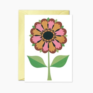 Psychedelic flower birthday card