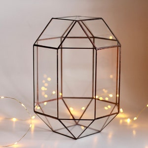 Glass terrarium &quot;Shantaram&quot; – Living room and office decor, Succulent terrarium, Christmas gift, home planter. Without plants