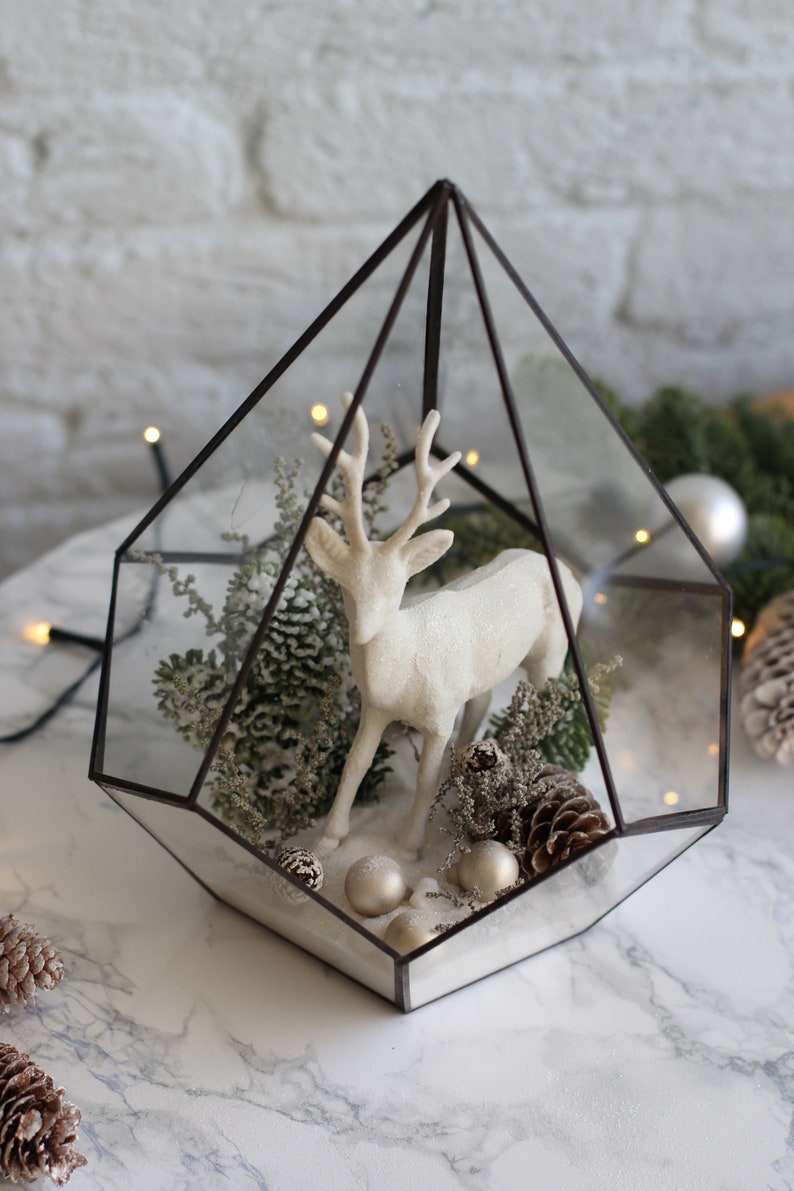 Christmas Terrarium Kit / DIY Set/ Home Decor/ Gift Idea/ Etsy
