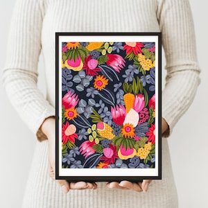 Australian Flowers Wall Art, Native Aussie Flora Wall Decor, Flower Wall Art, Botanical Prints, Giclee Print, Gifts for Her, Kirsten Katz