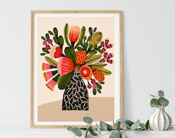 Australian Bush Flowers Art Print