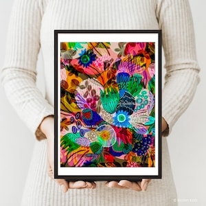 Garden of Eden, Abstract Painting, Wall Art Prints, Modern Wall Art, Original Painting, Wall Decor, Botanical Wall Art, Kirsten Katz,