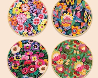 Protea & Pansy Flowers Magnet Set, Australian Made