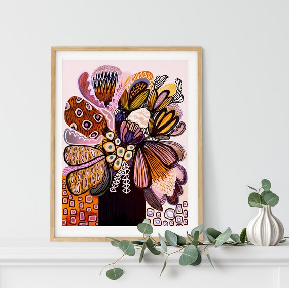 Australian Flowers Wall Art Abstract Painting Decor - Botanical Wall Art Australia Australian Flowers Wall Art Abstract Painting Decor - Botanical Wall Art Australia