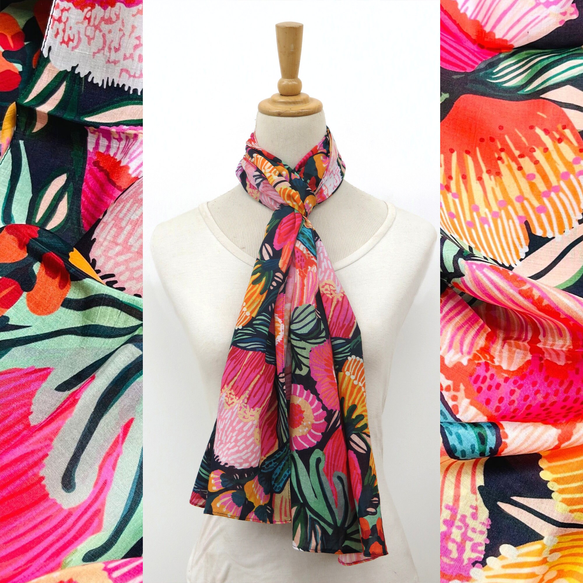 Floral printed best sale scarf
