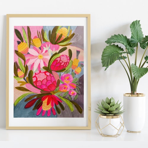 Australian Flowers Wall Art Print Botanical Art Prints Etsy Australia