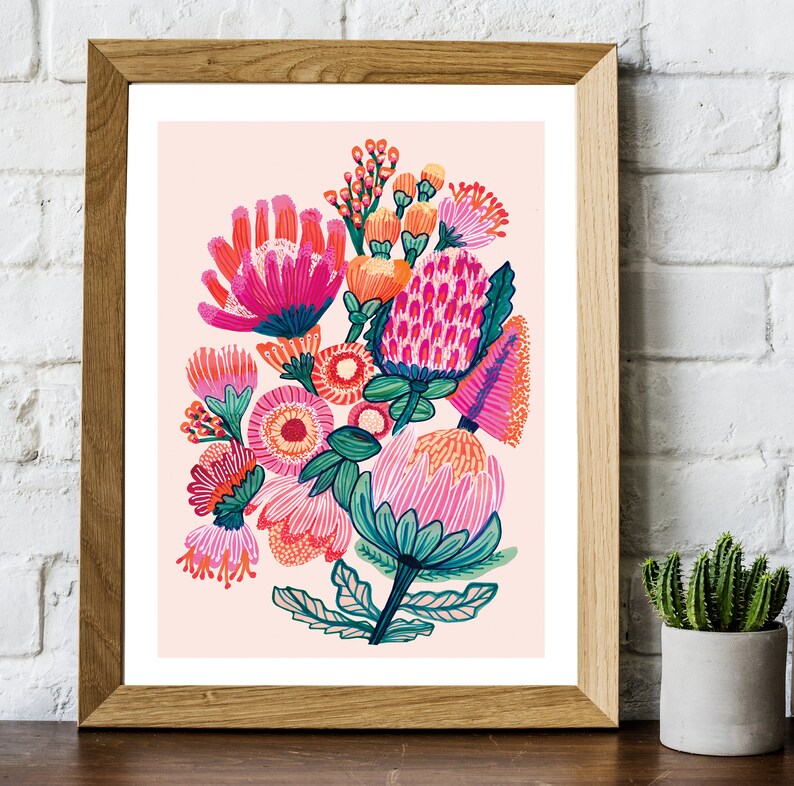 Botanical Wall Art Australian Native Flowers Wall Art Prints Etsy