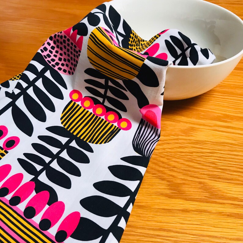 Designer Tea Towels Mid Century Modern Gift for Her Tulip Etsy