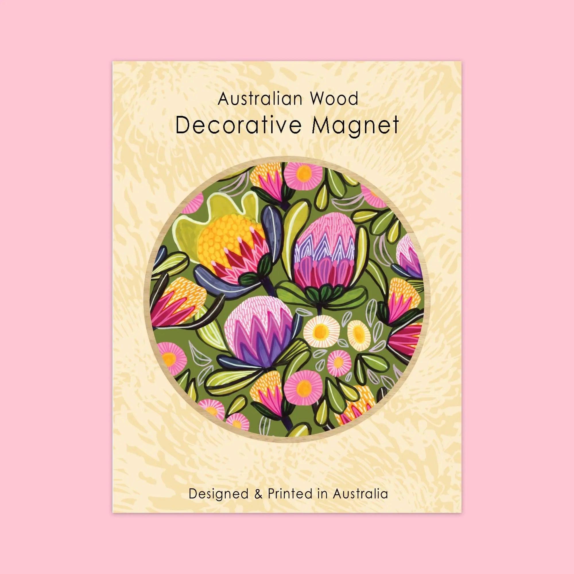 Proteas & Gum Blossoms Magnet Set, Australian Made - Etsy