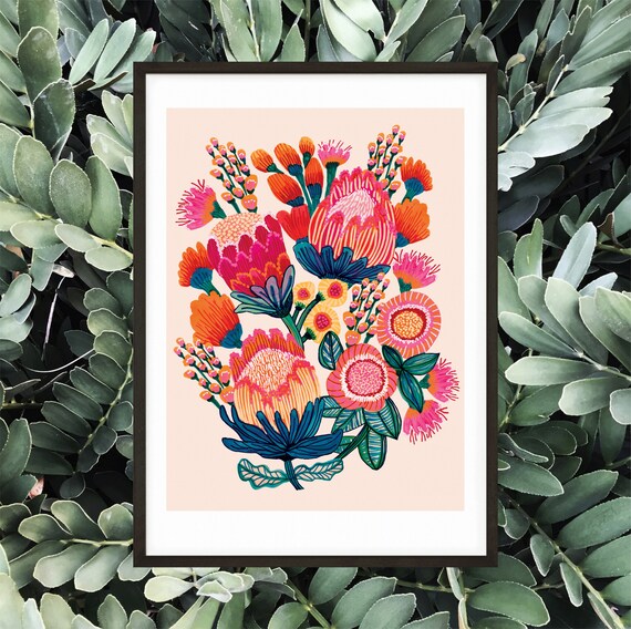 Australian Native Flowers, Wall Art Prints, Flower Wall Decor, Gallery Wall Art, Botanical