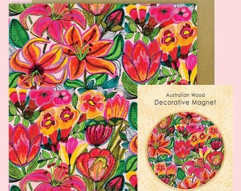 Tigerlilies Magnet & Card Gift Set