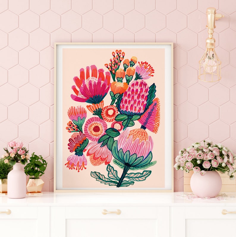 Botanical Wall Art Australian Native Flowers Wall Art Etsy