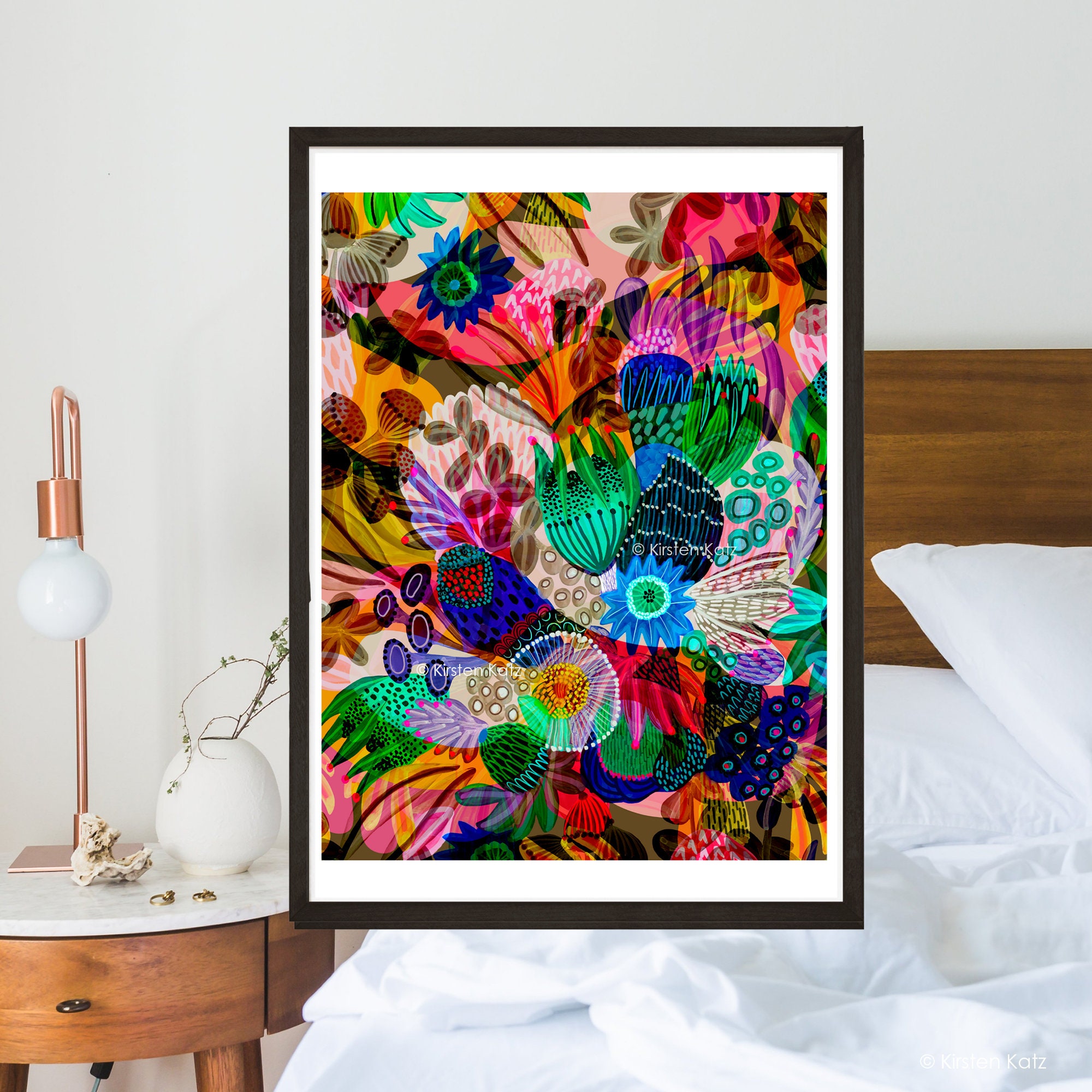 Garden of Eden, Abstract Painting, Wall Art Prints, Modern Wall