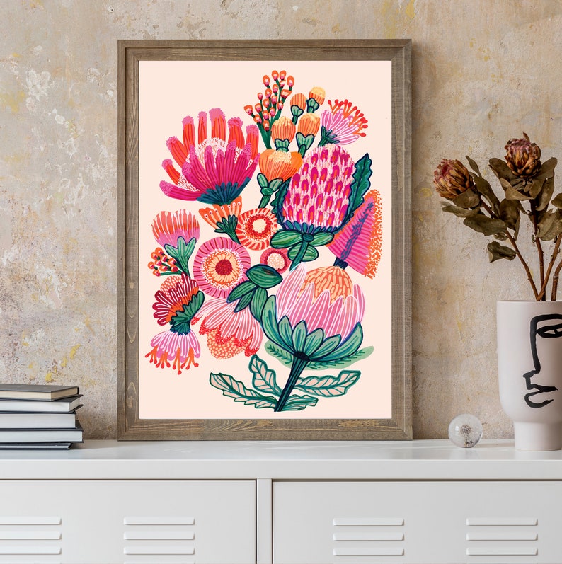 Botanical Wall Art Australian Native Flowers Wall Art Prints Etsy New