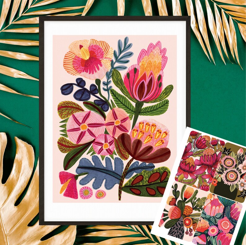 Botanical Wall Art Original Art Wall Art Prints Australian Etsy