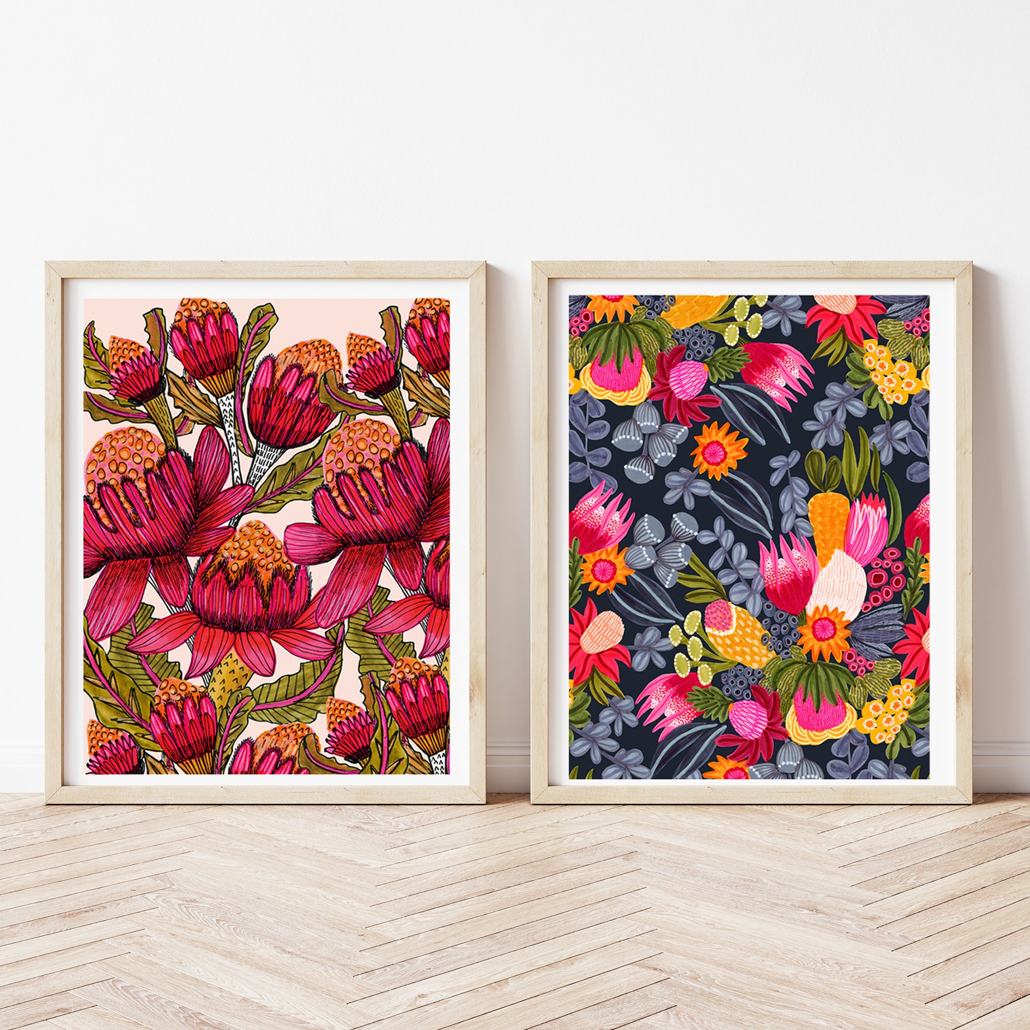 Australian Native Flowers Botanical Art Wall Art Prints Etsy Australia