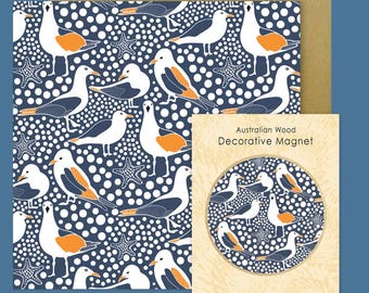 Seagulls Magnet & Card Set
