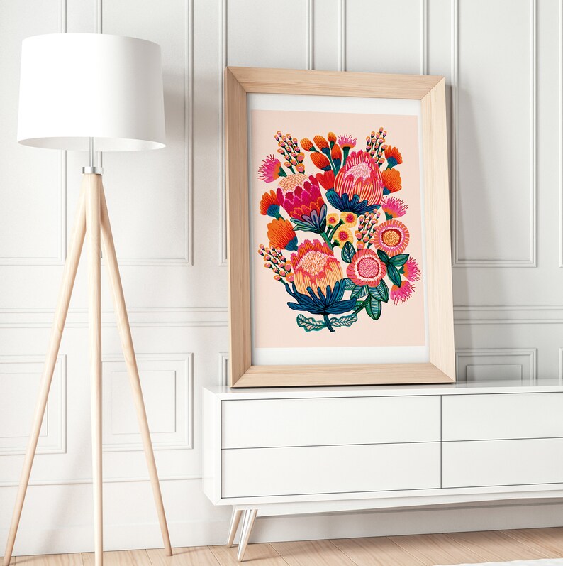 Botanical Wall Art Australian Flowers Wall Art Prints Etsy