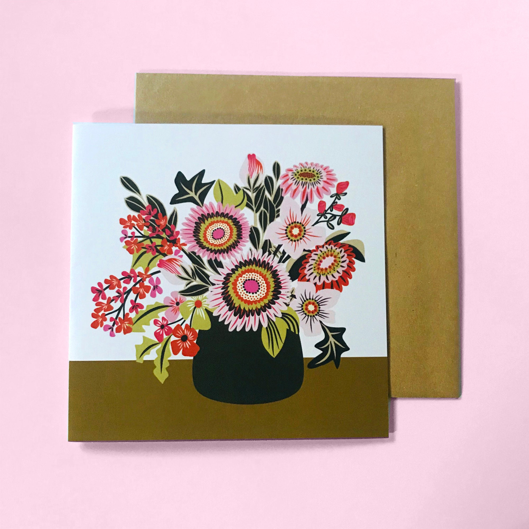 Floral Greeting Cards Botanical Prints Greeting Card Set | Etsy