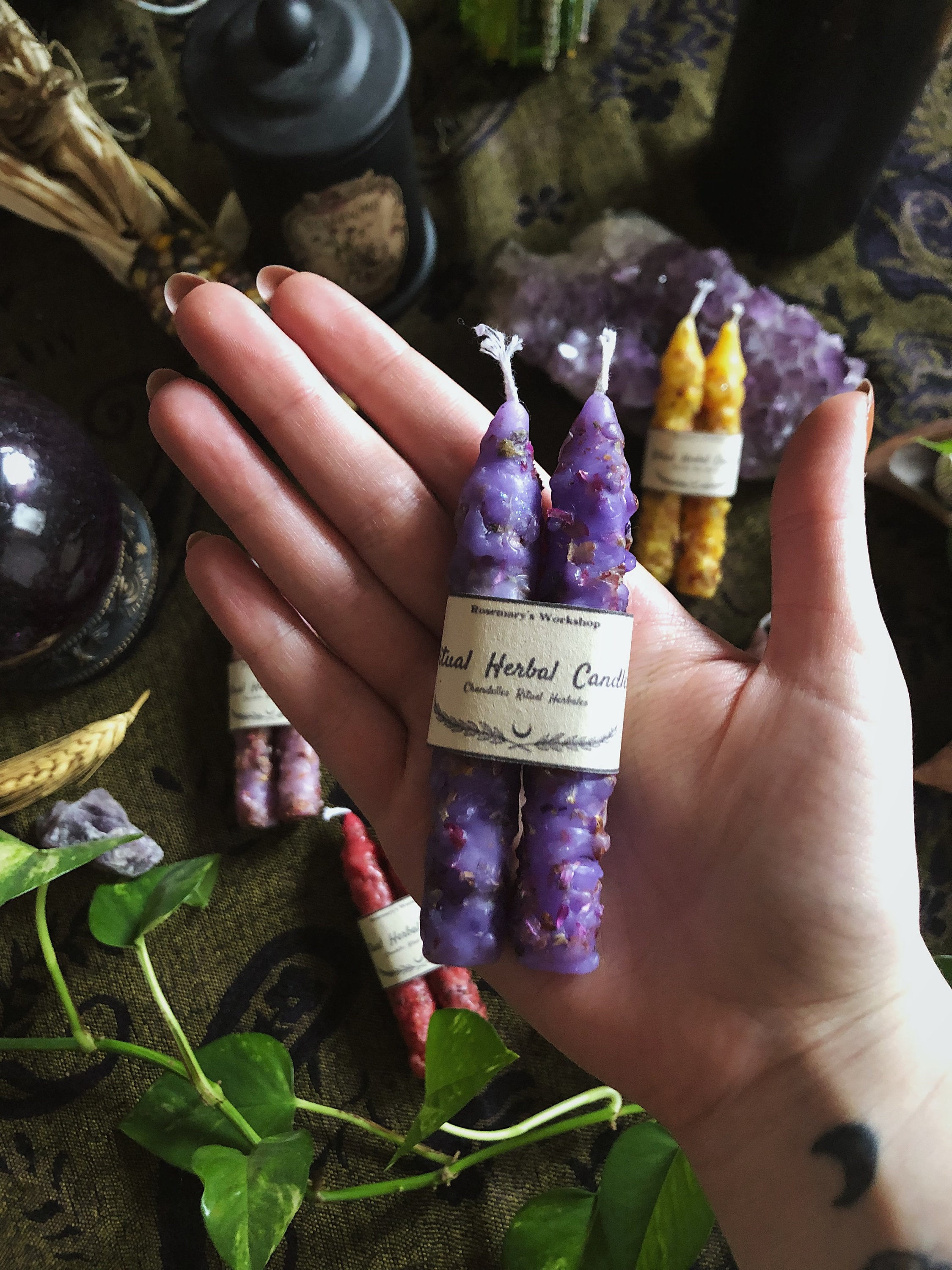 Set of Ritual Herbal Candles - Etsy
