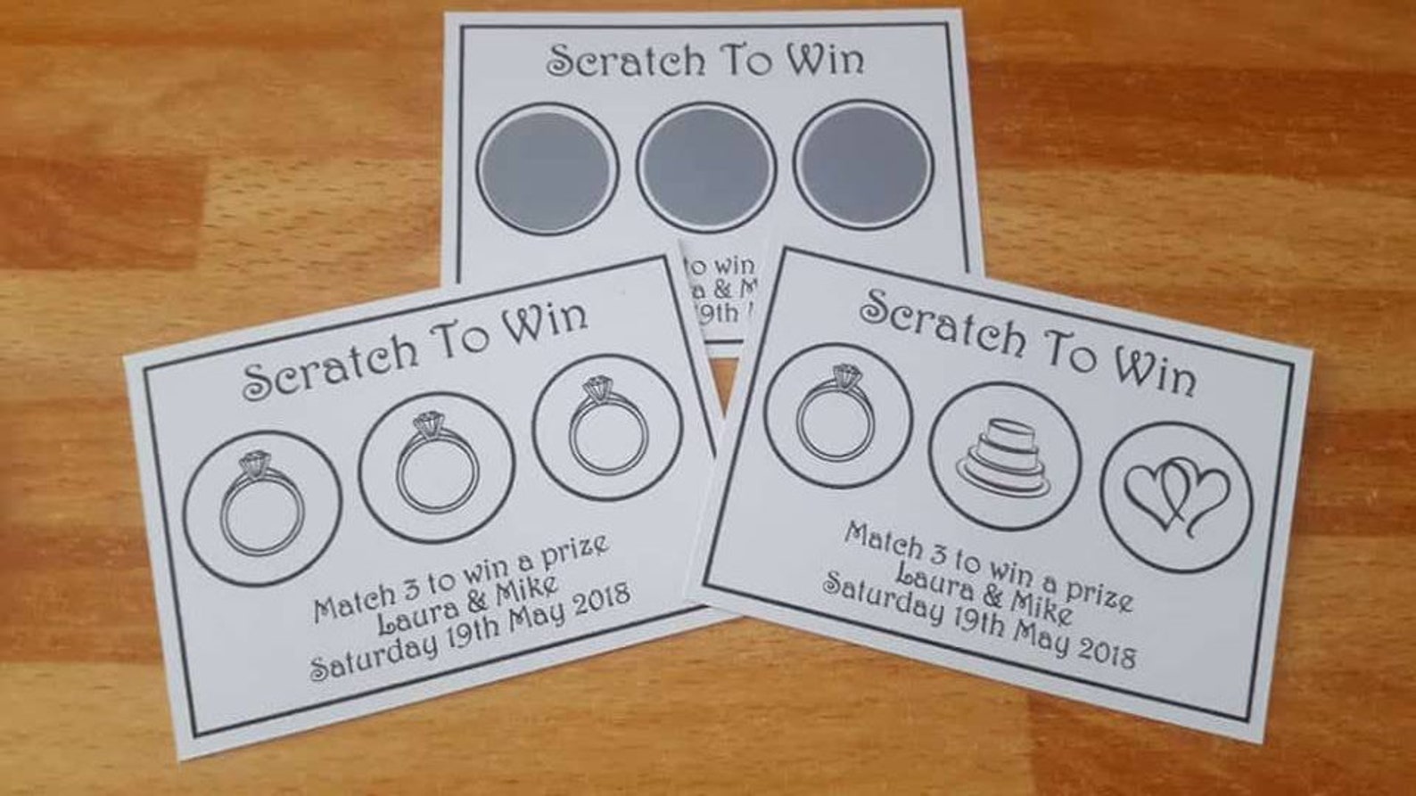 Personalised scratch card wedding favour Etsy