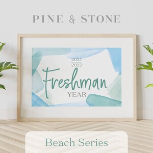 Signo del primer día de clases, primer año- 2021-2022, signo imprimible, descarga instantánea, diseño elegante, SERIE PLAYA