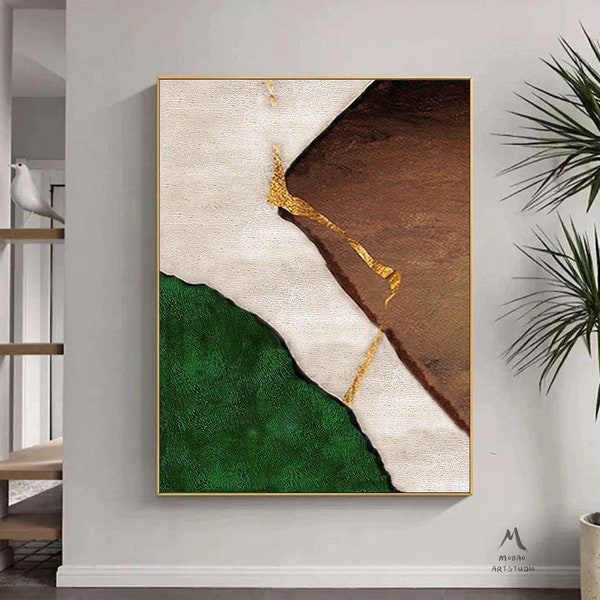 Green Brown Wall Art - Etsy