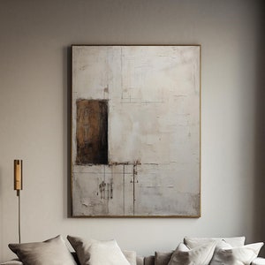 Beige Wall Art Beige Abstract Painting Boho Wall Art Neutral Minimalist Painting Brown Canvas Wall Art Brown Abstract Art Wabi Sabi Wall Art