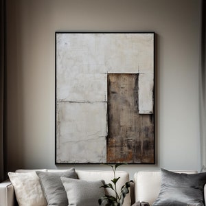 Neutral Canvas Wall Art Brown Abstract Art Wabi Sabi Wall Art Boho Wall Art Brown Minimalist Painting Beige Wall Art Beige Abstract Painting