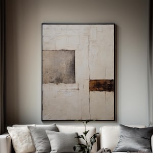 Wabi Sabi Wall Art Neutral Canvas Wall Art Boho Wall Art Brown Minimalist Painting Beige Wall Art Brown Abstract Art Beige Abstract Painting