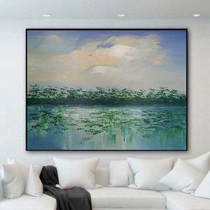 Handmade Painting,Original Artwork,Green Abstract Art,Unique Home Decor,Abstract Expressionism,Hand-painted Canvas,Emerald Wall Art
