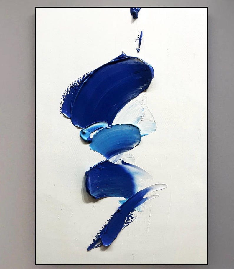 Abstract Canvas Wall Art Set, Two Prints (24x18, Black Frames) image 12