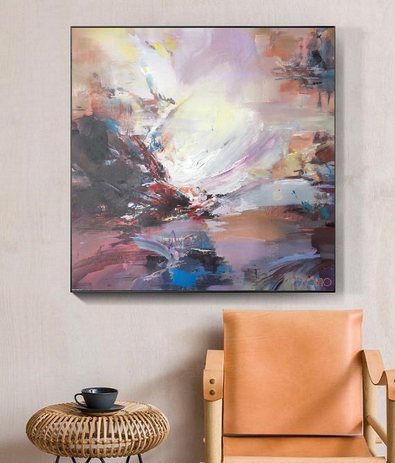 Large Abstract Painting Colorful Abstract Art Etsy