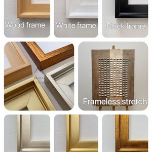 Arte minimalista bege, tela pintada à mão - decoração original em acrílico | Decoração de parede abstrata em tons neutros, tamanho personalizado imagem 8