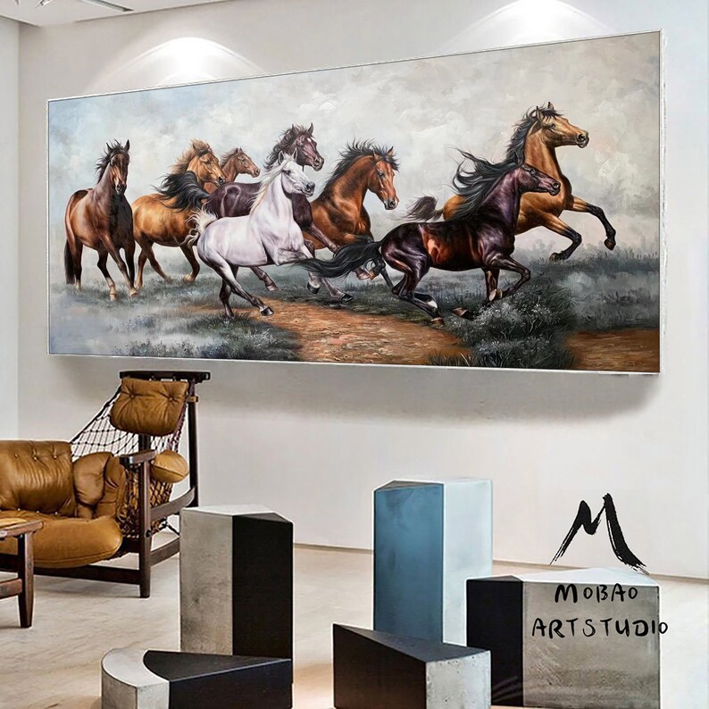Horse Oil Painting Horse Wall Art Horse Painting Large Canvas Art Horse ...