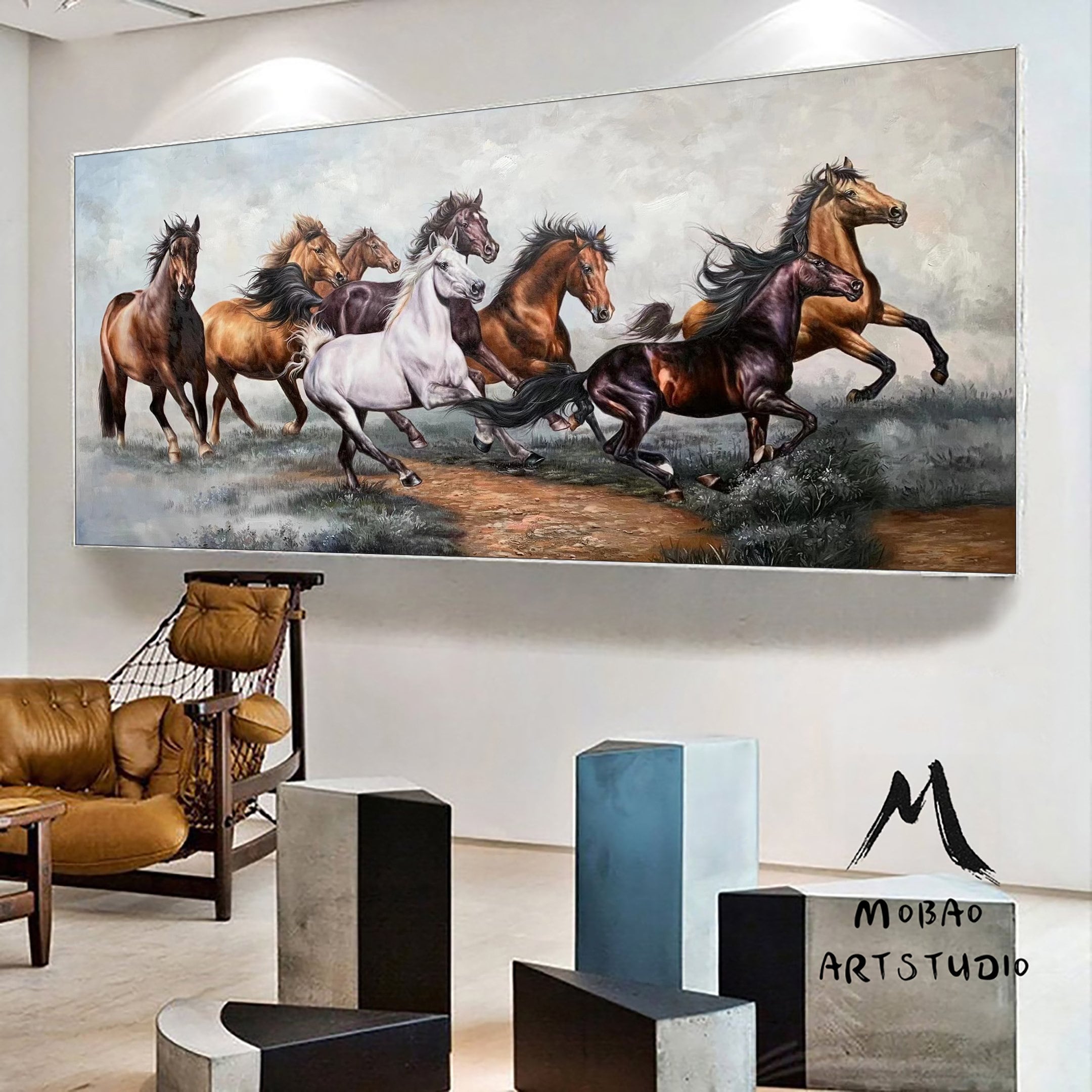 Horse Oil Painting Horse Wall Art Horse Painting Large Canvas Art Horse ...