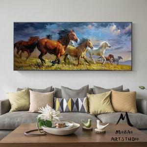 Horse Decor Horse Wall Art Horse Oil Painting Large Oil Painting Horse ...