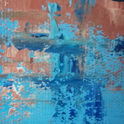 Original Blue Sky Painting,Blue Sea Abstract Painting, Large Wall Art Cloud Oil Painting, Blue Ocean Abstract Painting,Living Room Sofa shops Art