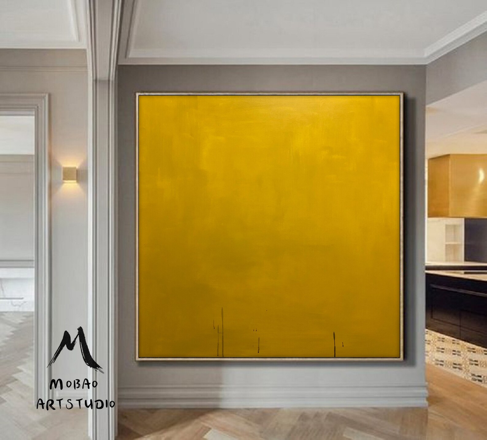 Original Gold Abstract Painting Golden Abstract Painting Etsy