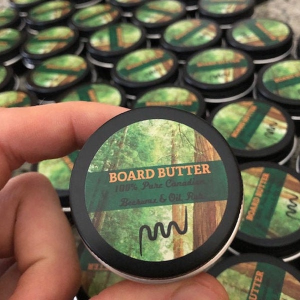 Board Butter! Board Wax! 100% Natural Canadian Beeswax & Food Grade Mineral Oil Mixture! 1 ounce Tins