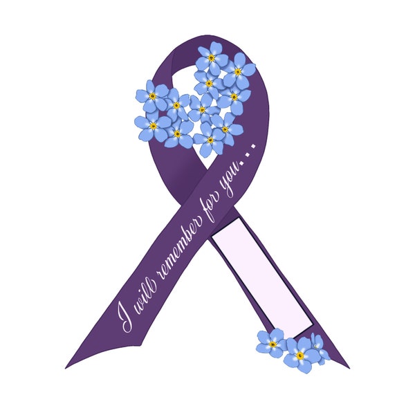 Alzheimer’s Ribbon vinyl stickers
