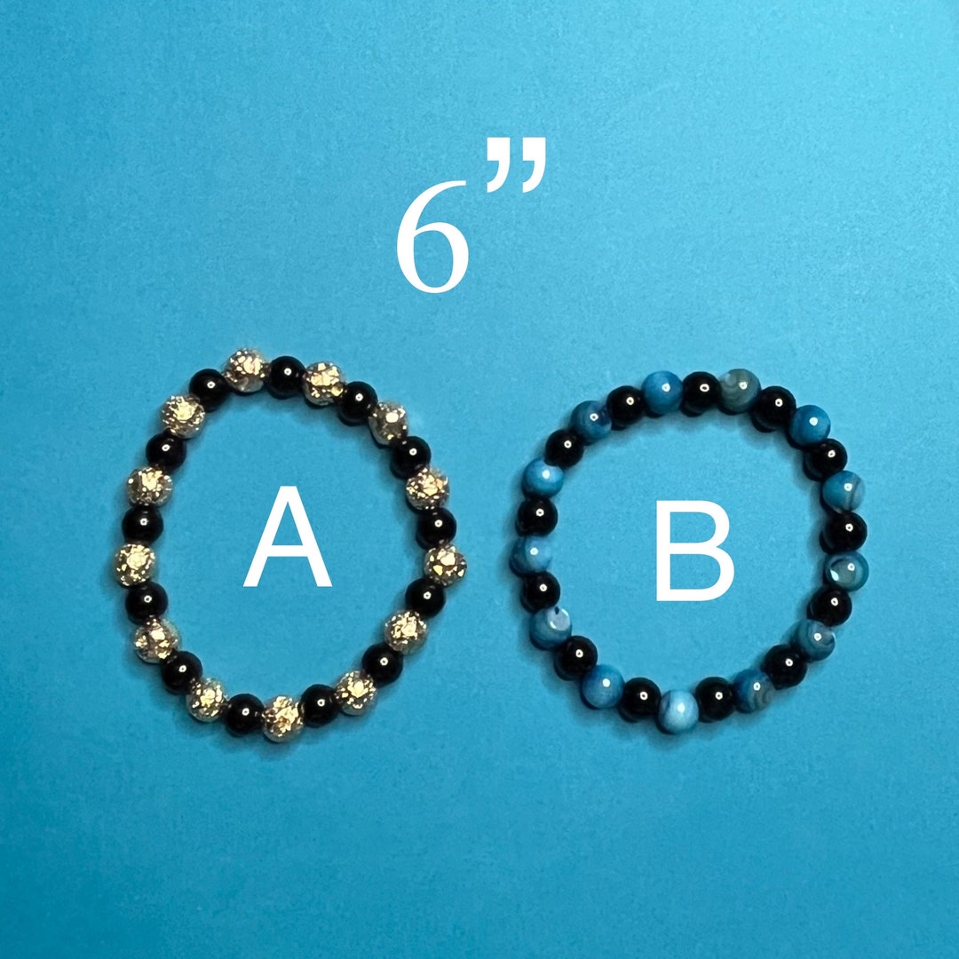 Semiprecious Stone and Glass Bead Bracelets Etsy