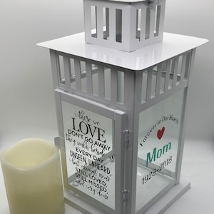 Remembrance Lantern/Personalized Lantern/Memory lantern/Memorial Lantern/Memorial gift/In loving Memory