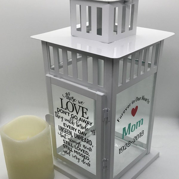 Remembrance Lantern/Personalized Lantern/Memory lantern/Memorial Lantern/Memorial gift/In loving Memory