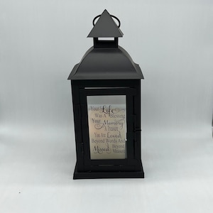 Remembrance Lantern/Personalized Lantern/Memory lantern/Memorial Lantern/Memorial gift/In loving Memory