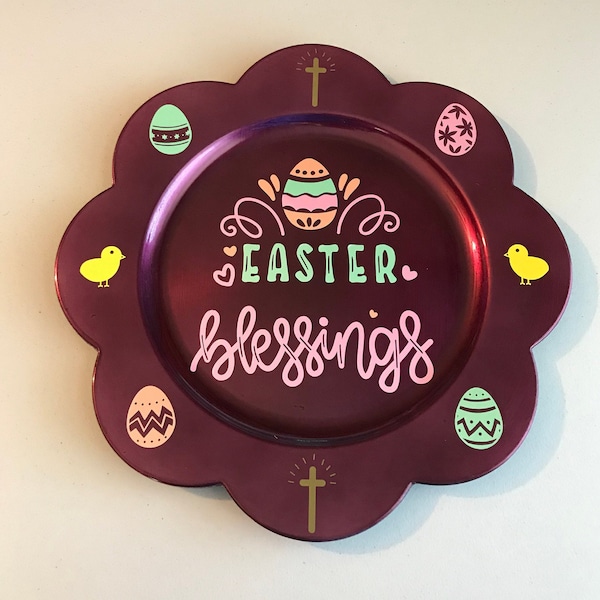 Easter Charger Plate Etsy