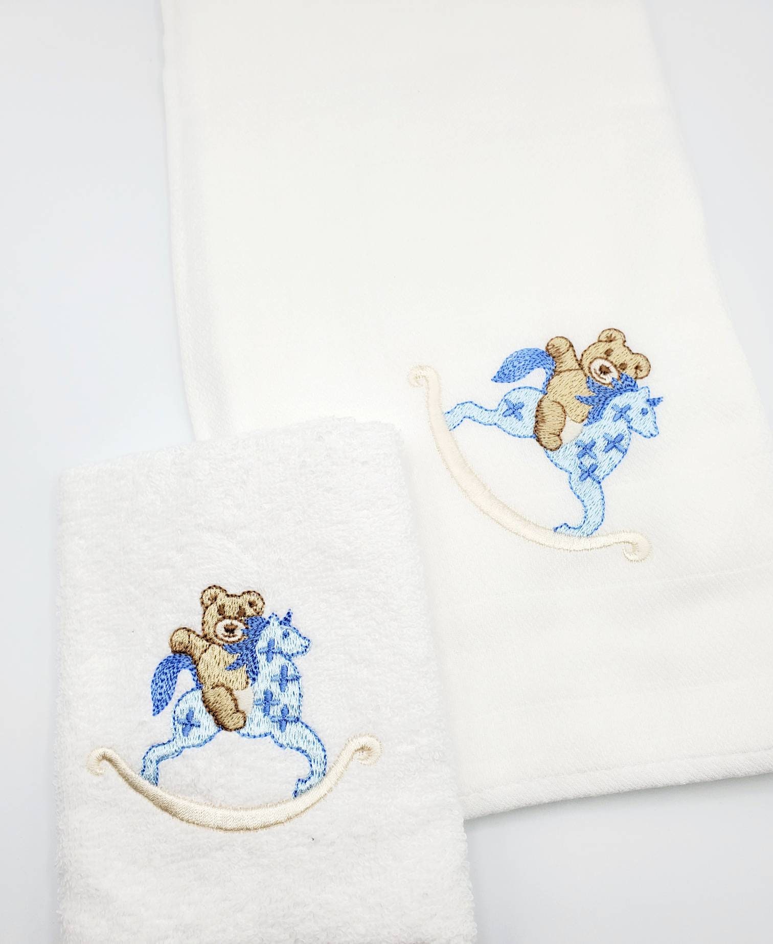 Baby junge Bad Set Geschenk blau Lätzchen Bär wickeln Blatt | Etsy