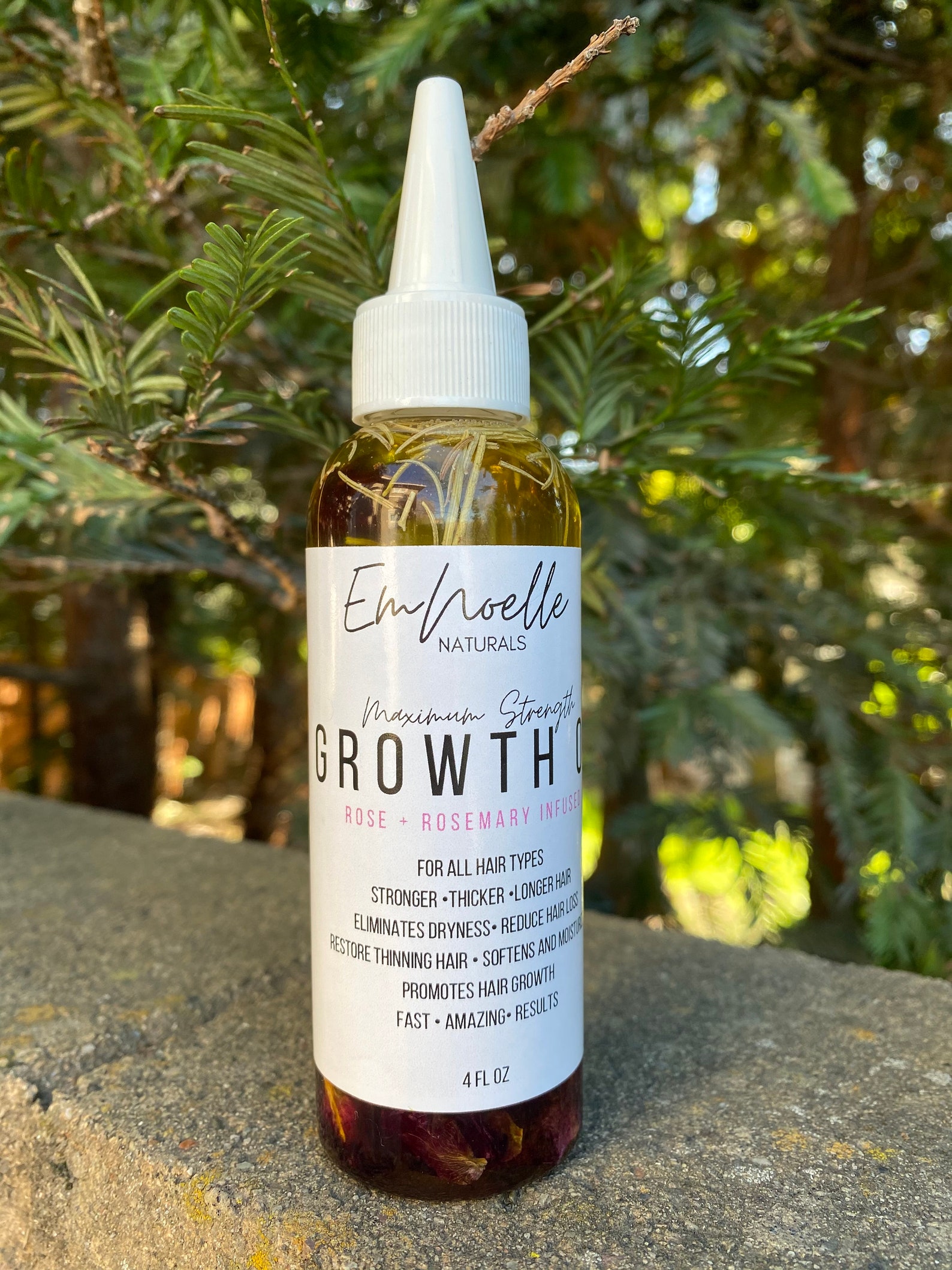 Rose Rosemary Hair Growth Oil Etsy