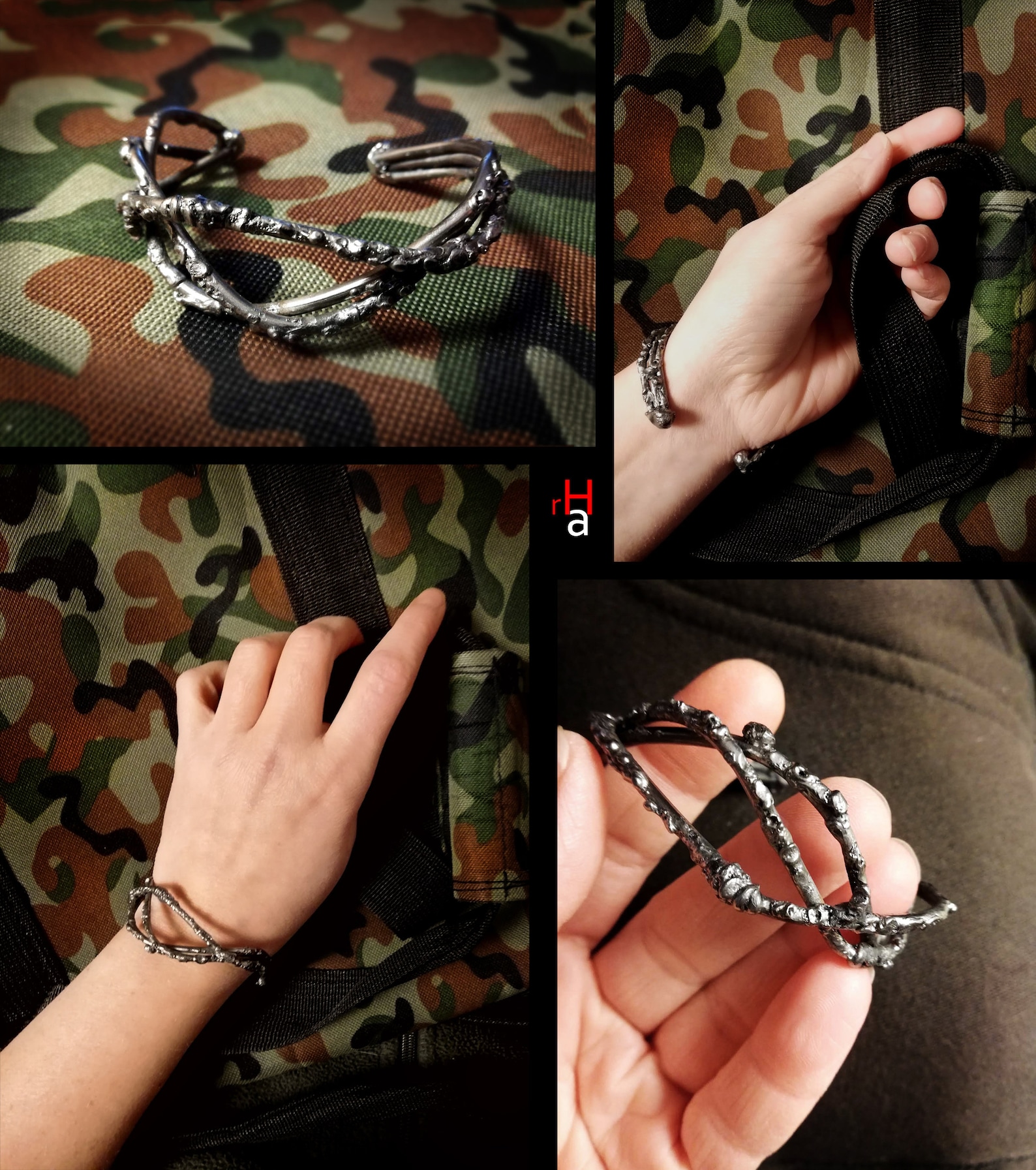 STEEL WELDED BRACELET brutalist jewelry organic asymetric Etsy
